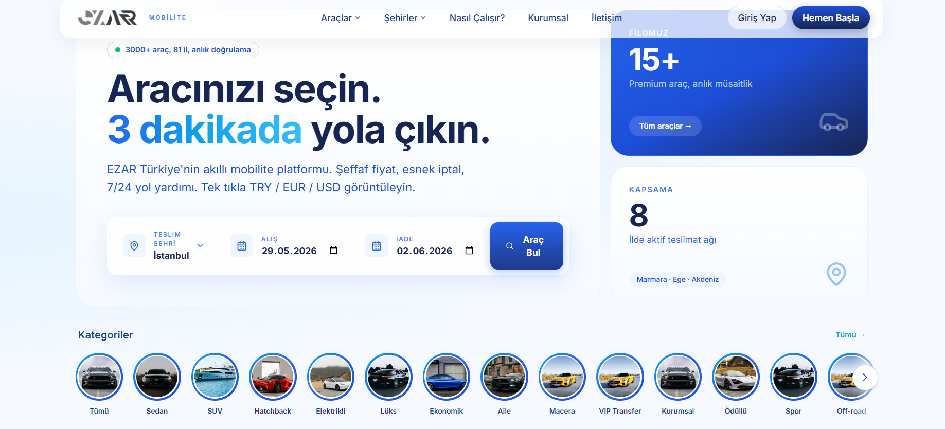 Araç Kiralama Yönetim Sistemi